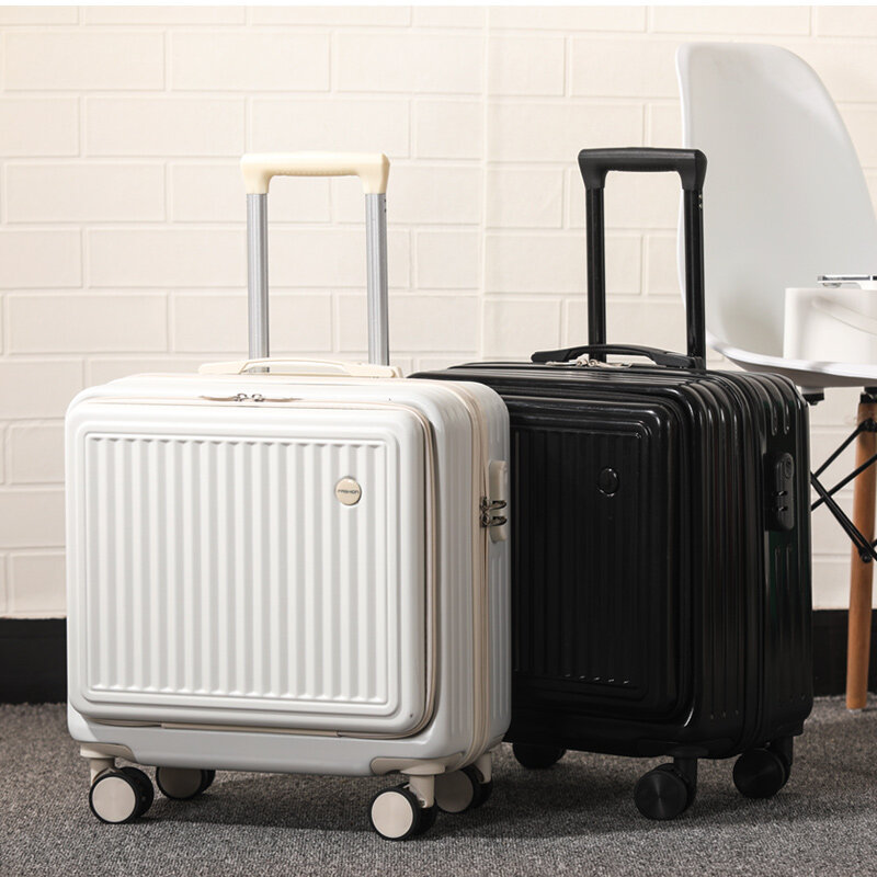 Trolley da 18 pollici valigia da viaggio valigia d'imbarco Mini Password Box valigia borsa da viaggio portatile universale con ruote