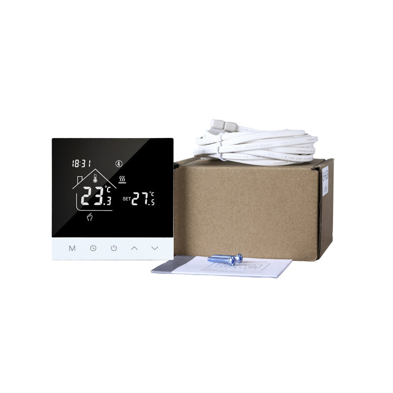 S4HGB 와이파이 스마트 난방 온도 조절기, LCD 디스플레이 음성 제어, 알렉사 투야 앨리스, 전기, 물 바닥 온도 컨트롤러