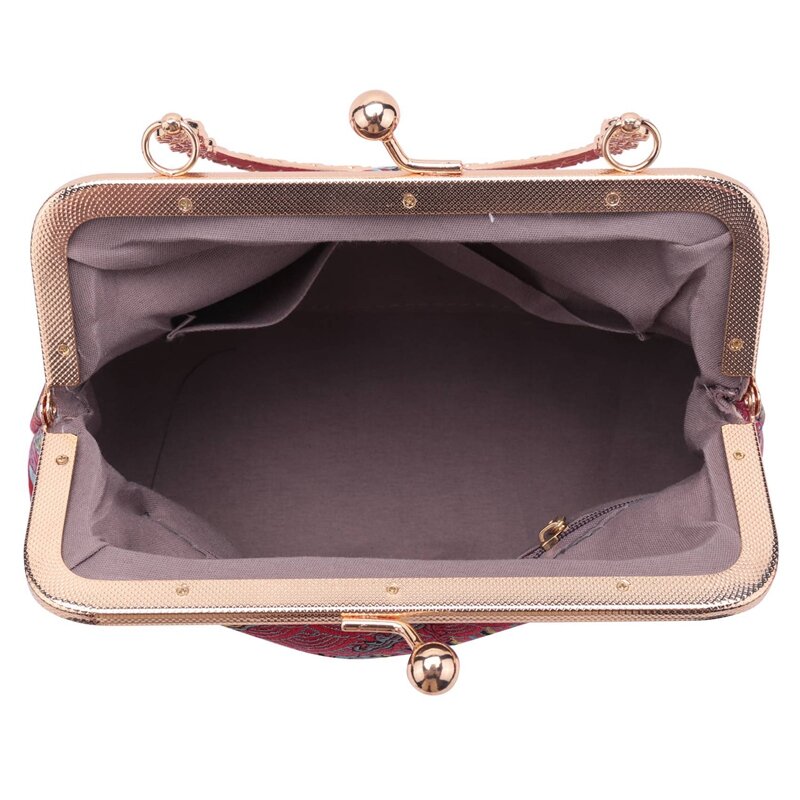 Retro Su Haiya Wind Cloth Bag Temperament Elegant Tassel Cheongsam Bag Gold Banquet Bag Portable Diagonal Package