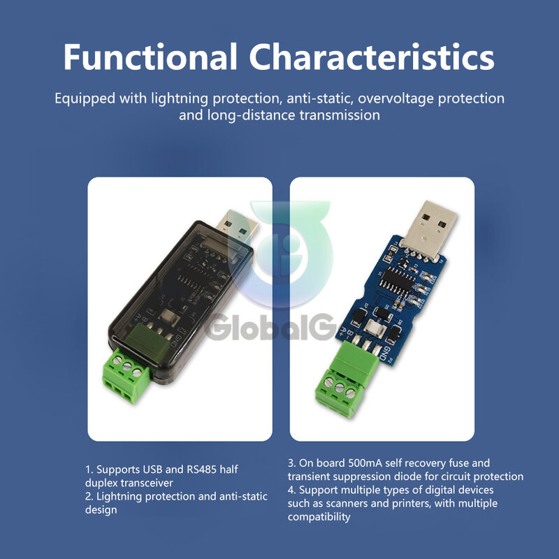 USB zu RS485 Konverter Kommunikation modul Erweiterungs platine CH343G Kommunikation modul