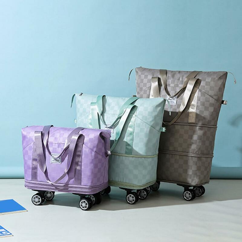 Borsa portaoggetti da viaggio borsa portaoggetti espandibile con ruote rimovibili per viaggi a casa 36-55l bagagli per un facile viaggio