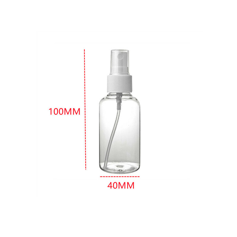 Mini Sub garrafa portátil, Multi-Purpose, Transparente, Recipiente de armazenamento de amostras de cosméticos, Garrafa de spray de álcool, Reutilizável, 50ml 100ml