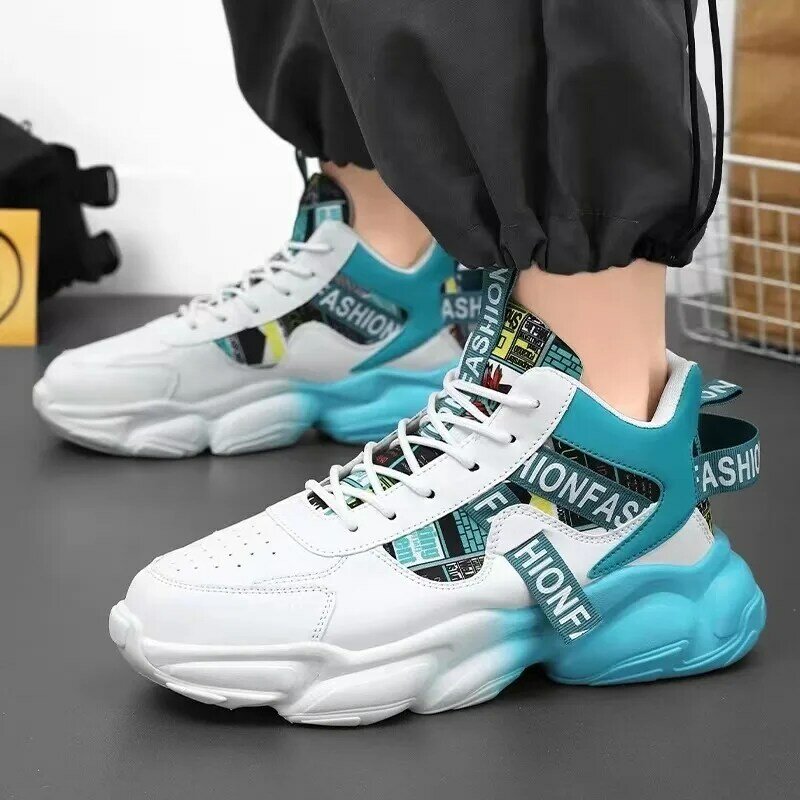 Men's Shoes 2024 Fashion High Top Sneakers Lace-up Breathable Lightweight Running Shoe Casual Shoes for Men Zapatillas De Hombre