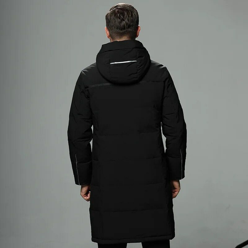 Jaket hoodie kasual pria, mantel panjang musim dingin, jaket hoodie kasual kualitas tinggi, jaket hangat tahan angin luar ruangan, pakaian pria