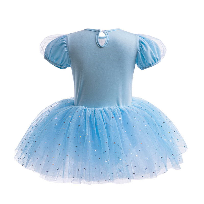 2024 Fancy Girl Princess Ballet Practice Dress Kids Christmas Halloween Party abbigliamento Baby Anna Elsa Mermaid Fluffy TUTU Dress