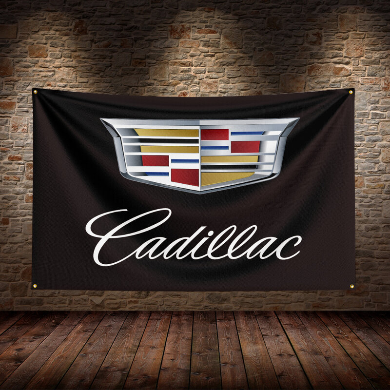 Drapeaux de voiture College en polyester de la fédération C-Cadillacs, sensation de course, décoration de garage, chambre, 3x5