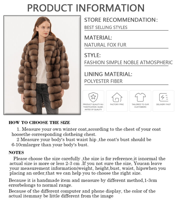 Manteau de fourrure de luxe pour femme, hiver, best knowing