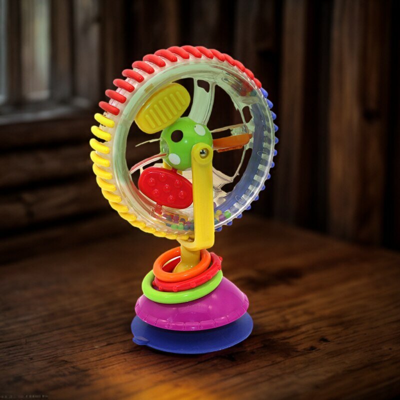 Kojąca zabawka dla niemowląt Ferris Wheel Śliczna miękka i stymulująca rozrywka dla uspokojenia malutkich losowy kolor