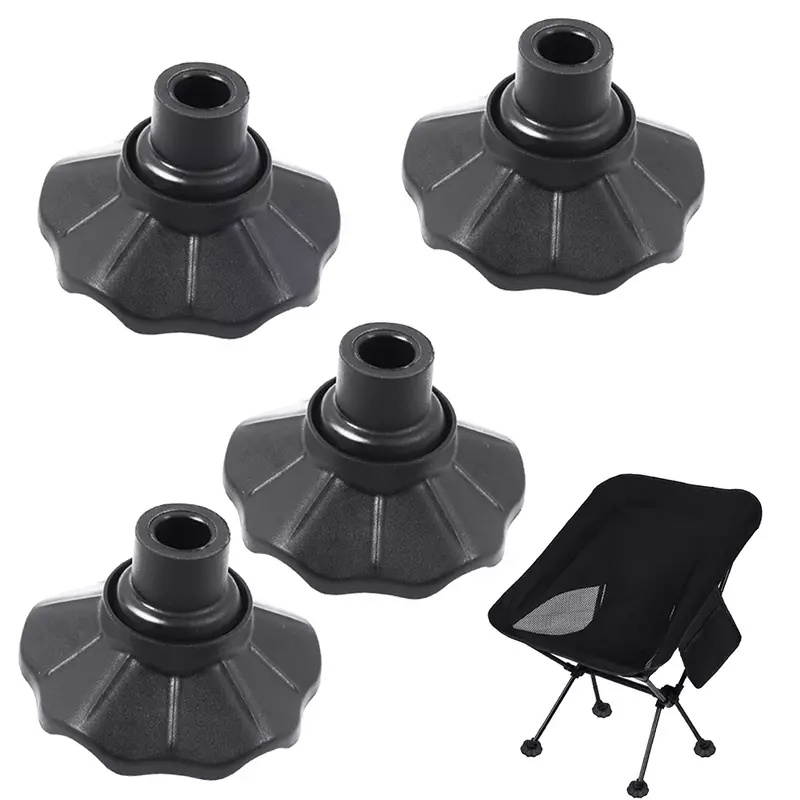 4Pcs 14mm Camping Stool Leg Cap Non-slip Outdoor Folding Chair Foot Cover Adjustable Wear-resistant Fishing Chair Accessory