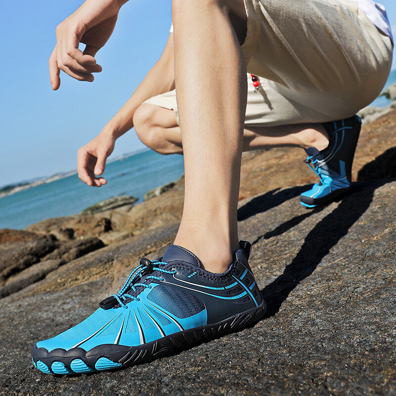 Zapatos de suela de goma antideslizantes para hombre y mujer, zapatillas de secado rápido para vadear, playa, natación, surf, senderismo, Verano