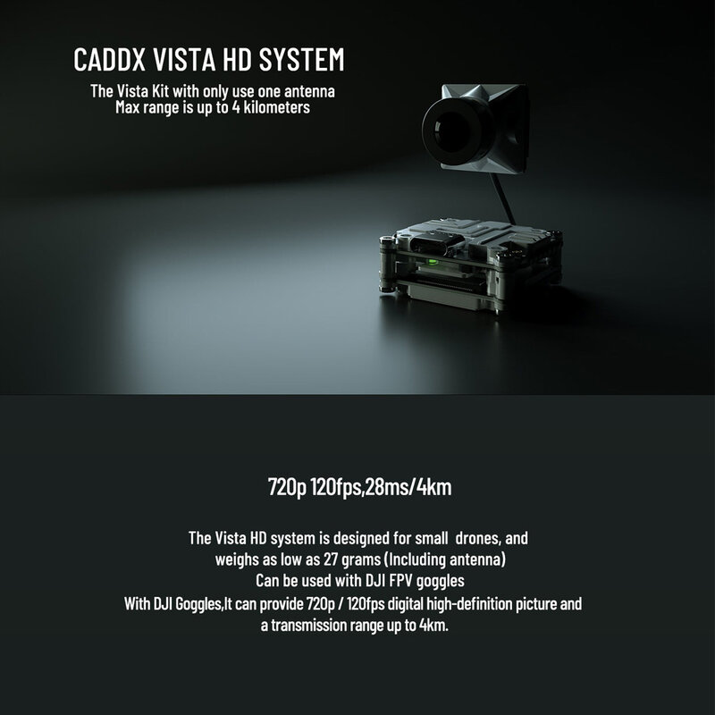 Caddx Nebula Pro Vista Kit Cameras 720p/120fps HD Digital 5.8GHz FPV Transmitter 2.1mm 150 Degree FPV Camera for RC Drone Model