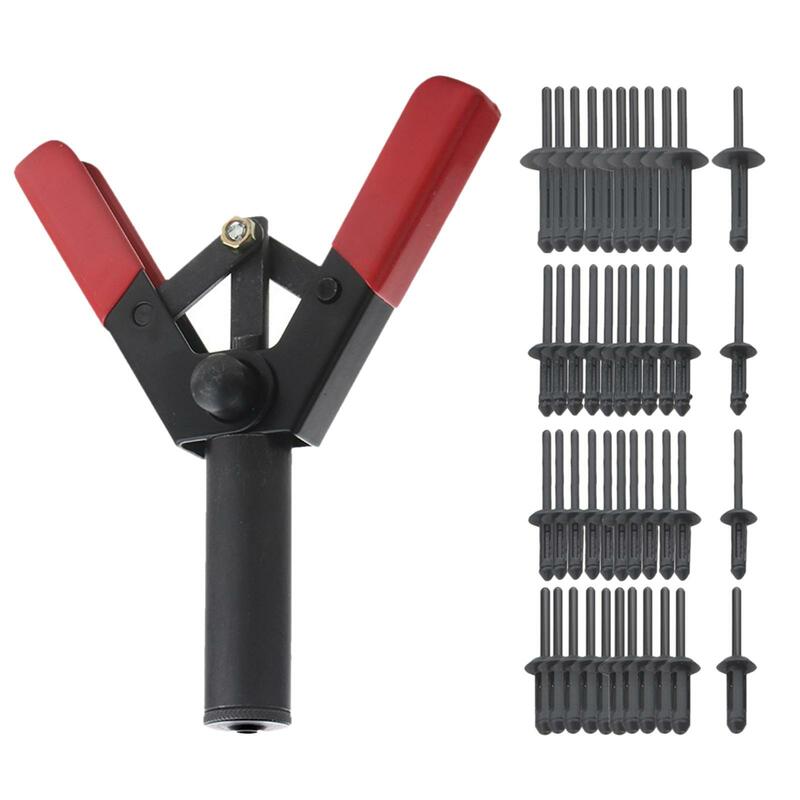 41 Pieces Pp Rivet Set with Fastener Removal Tool Riveter Pliers Removal Expansion Screws Nylon Fastener Hand Riveter