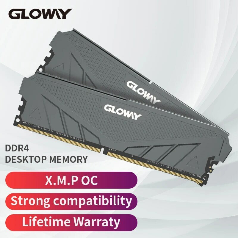 Gloway-memoria ram DDR4 con disipador de calor para ordenador de escritorio, 8GB, 16GB, 3200MHZ, 8GBx, 2 piezas, 16GBx, 2 piezas, 1,35 V