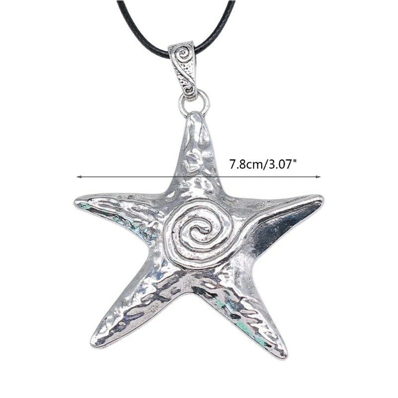 Pentagram naszyjnik osobowość masywny wisiorek w kształcie gwiazdy naszyjnik biżuteria prezent