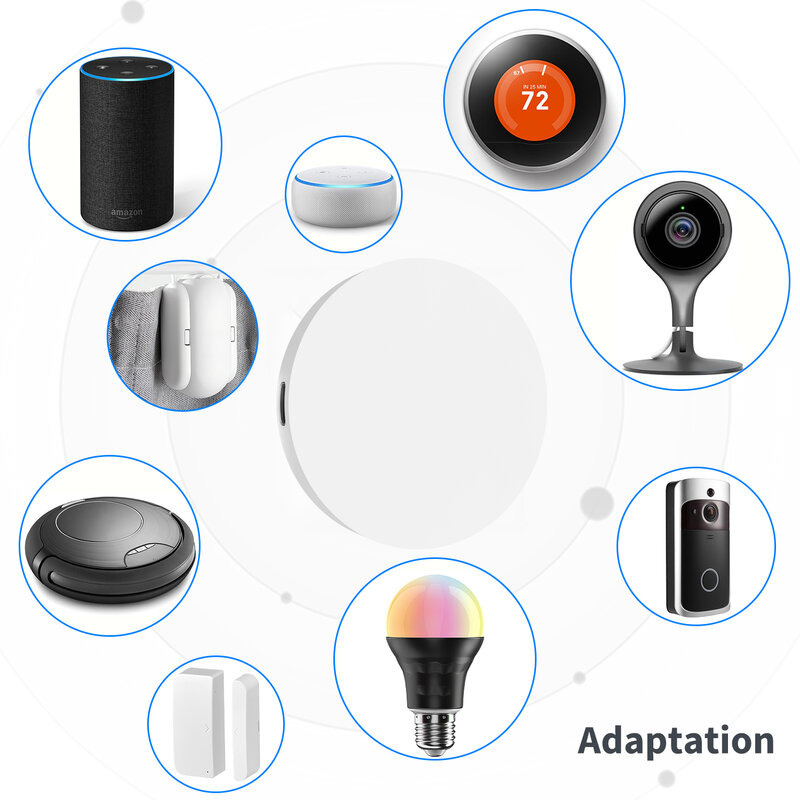 Tuya Zigbee-Passerelle sans fil, Bluetooth, BLE Mesh airies, Smart Home Bridge, Smart Life App, Télécommande nous-mêmes avec Alexa, Google Home