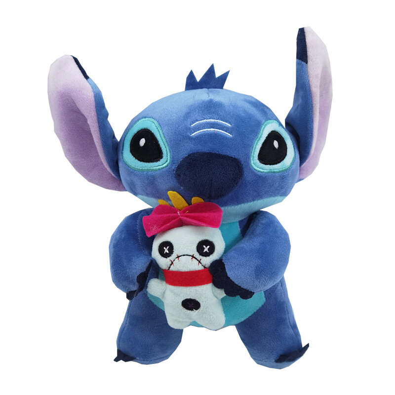 Disney-muñecos de peluche de Lilo y Stitch para niños, juguetes de dibujos animados, Stich, azul, rosa, 20CM, regalos de navidad