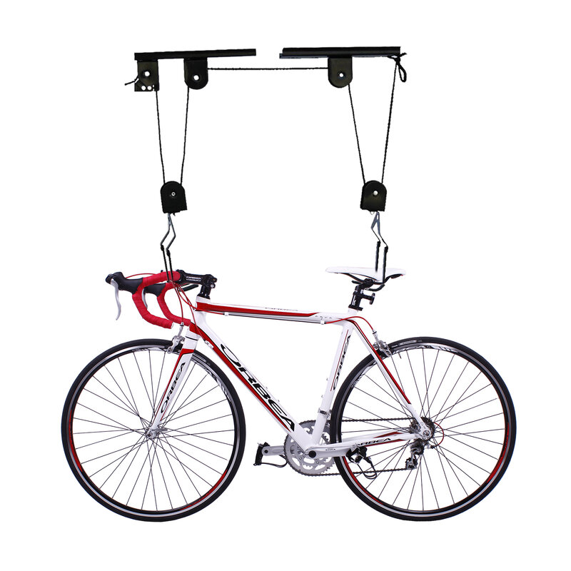 Sistema de polea de elevación de bicicleta, juego de colgadores de bicicleta para garaje, exhibición de almacenamiento