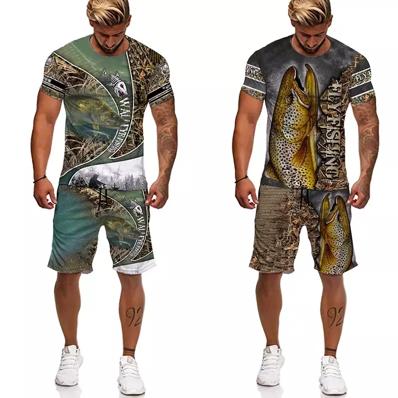 Коллекция 2024 года, летние шорты для ловли карпа с принтом, мужская спортивная одежда, спортивная одежда, крутая Мужская Ткань