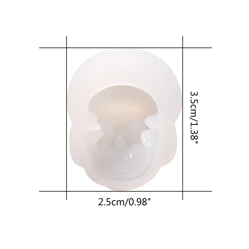 Креативная силиконовая форма в виде головы черепа для брелока, форма для рукоделия, подвеска для браслета, силиконовая форма для литья под смолу