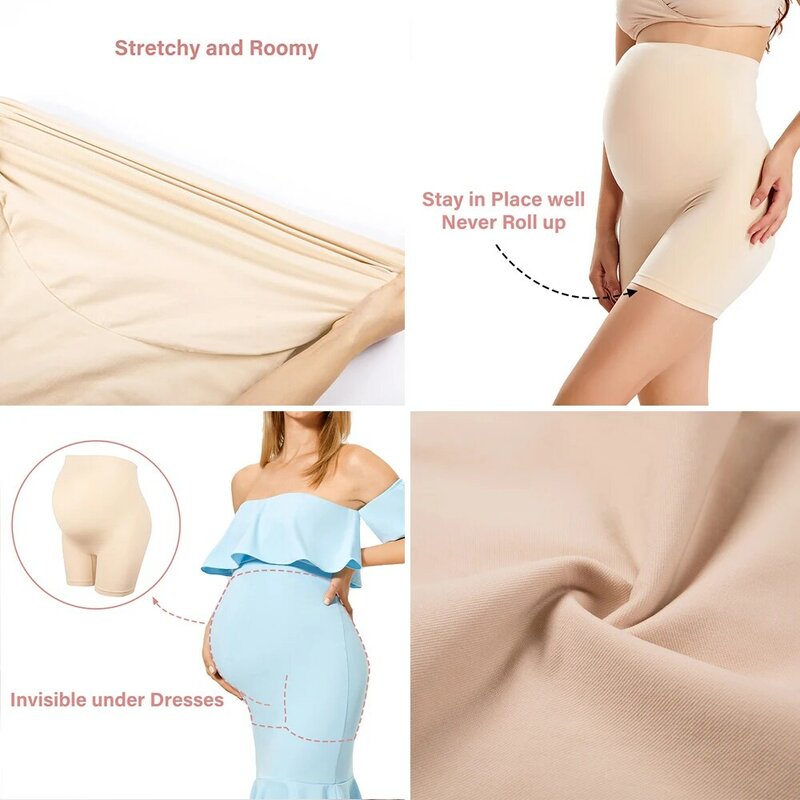 MOMANDA Celana Dalam Pakaian Pembentuk Kehamilan Mulus Celana Pendek Perut Sejuk Pinggang Tinggi untuk Wanita Pakaian Dalam Ramping XL