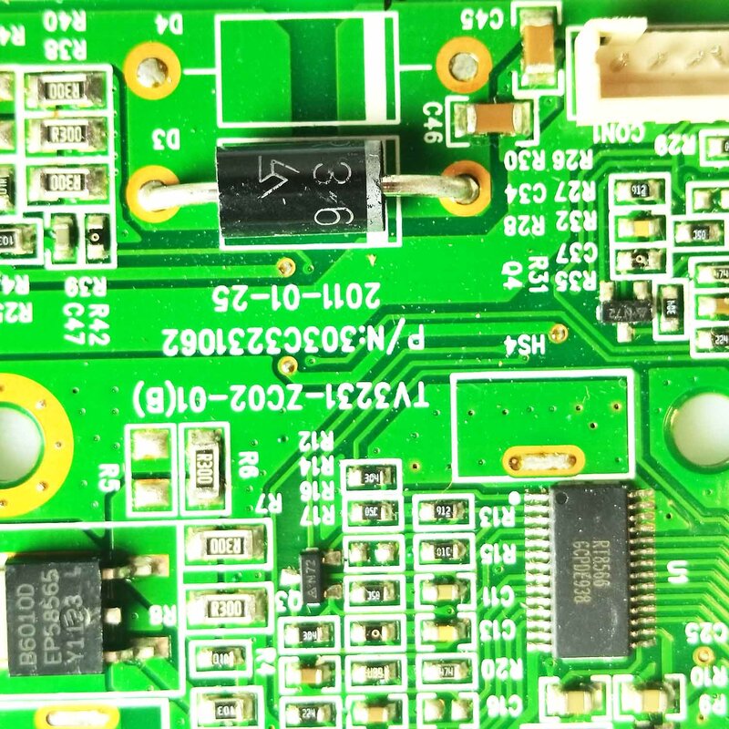 Barre de haute sions de LED Eravi 726 CQC KB6160 CH-D P/N: plaque actuelle constante TV3231-ZC02-01(B) 303C3231062