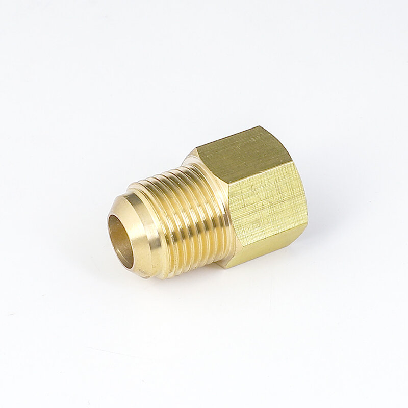 SAE-Standard Brass Pipe Connector, Reducting Fitting Reducer, Fitting Adapter, SAE-Standard 1/4 ", 3/8", 1/2 ", 3/4", Flare, Feminino para Masculino, Air Condi