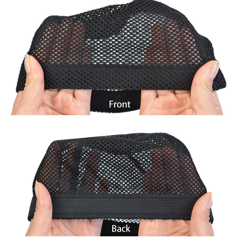Tampão de malha com faixa elástica para mulheres, preto para fazer tranças de crochê, 1 pc