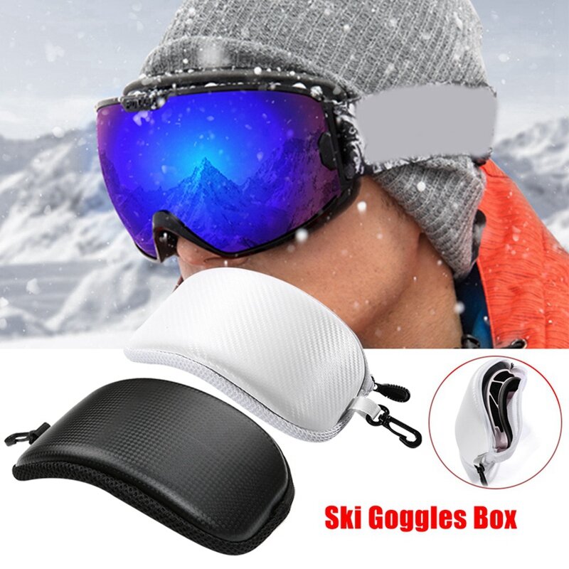 1 Stück Ski Schnee brille Schutzhülle Anti-Schock wasserdichte Motorrad Brillen box schwarz