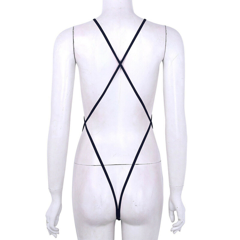 Micro Bodysuit Swimsuit Womens Sexy Lingerie Cross Bandage Thong Temptation Beachwear Swimwear Bathing Bikini One Piece Suits