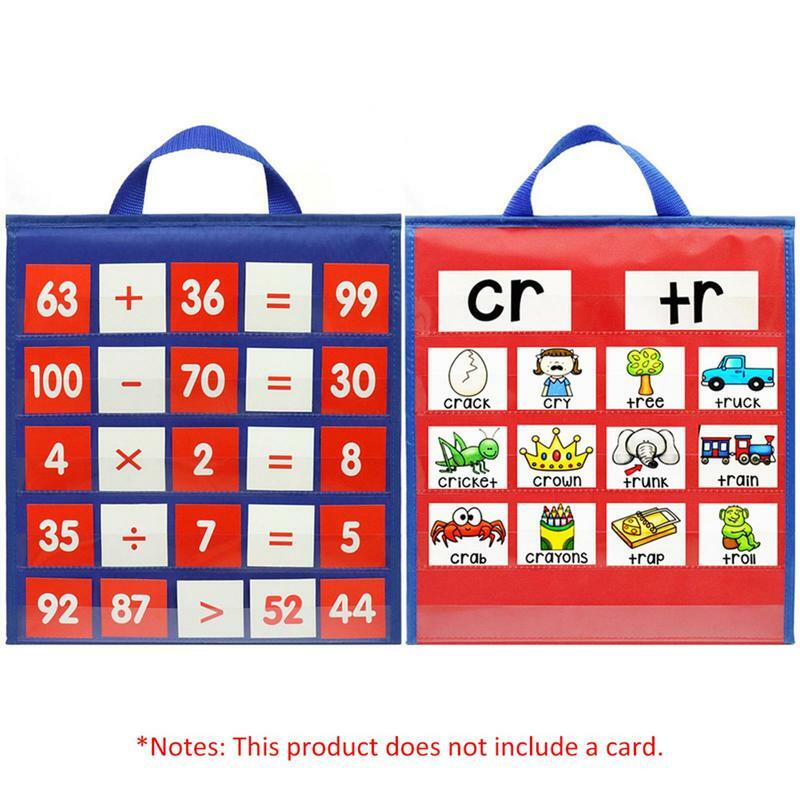 Group Pocket Chart Double Sided Chart Stand For Classroom Small Pocket Chart With 10 Slot Pockets For Small Group Usage In