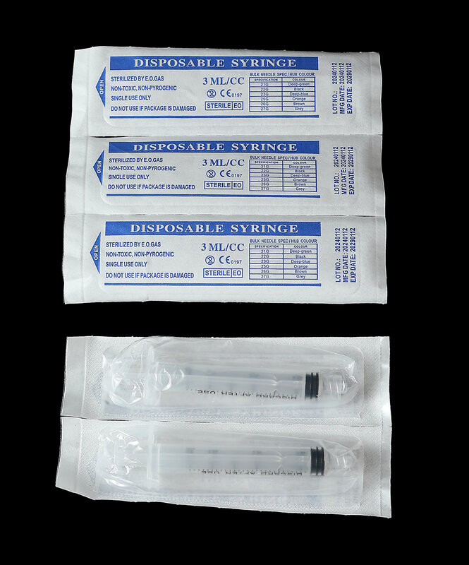 Siringhe Luer Lock da 3ml siringhe in plastica monouso sterili confezionate singolarmente non incluse