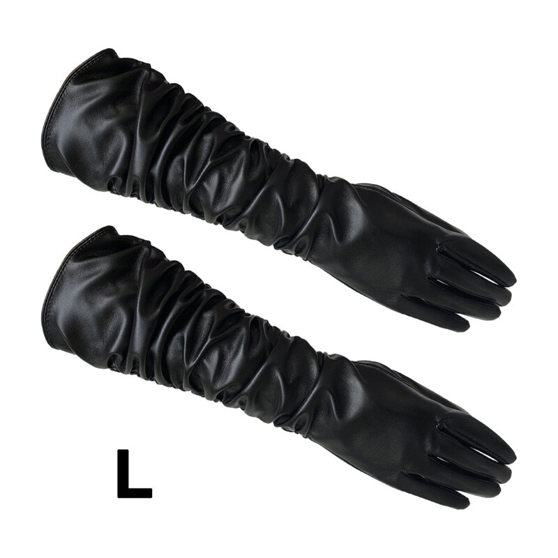 Multifunctional PU Leather Long Gloves Different Uses Women Long PU Leather Gloves Fineworkmanship