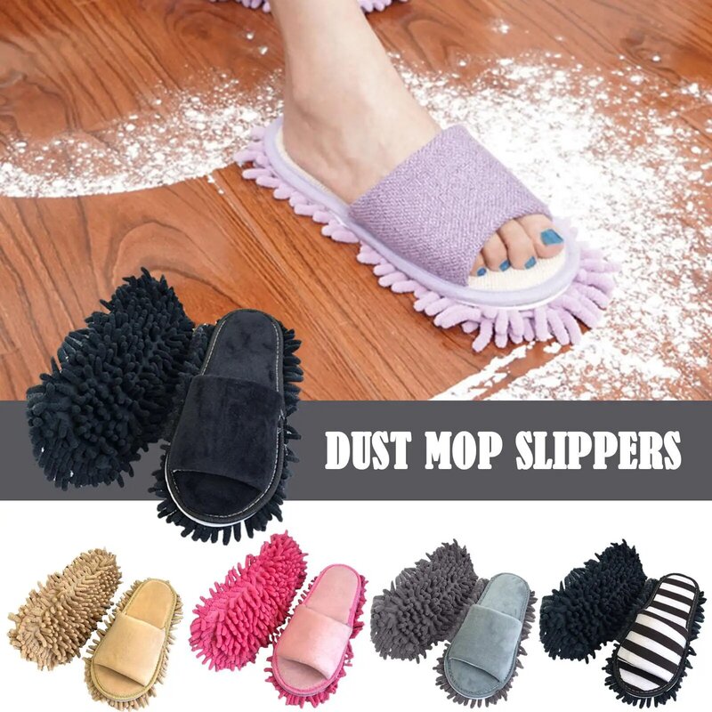 Piso multifuncional chinelos de limpeza de poeira sapatos preguiçoso limpar sapatos de limpeza de piso em casa micro fibra sapatos de limpeza