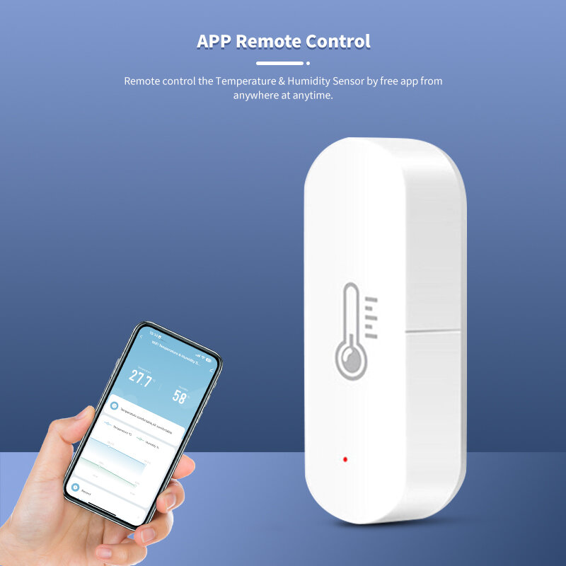 Inteligentne Wifi Tuya/Zigbee czujnik temperatury i wilgotności Monitor termometr pokojowy do pracy w domu z Alexa Google Home Asystent