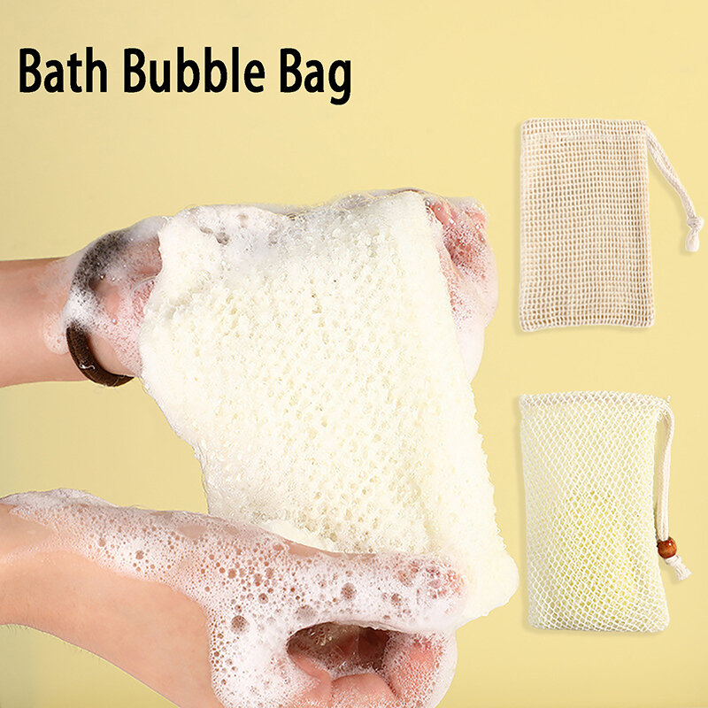 Мешок для мыла из хлопка, вместительная пенопластовая сумка для мыла, сетчатый карман для держателя для душа