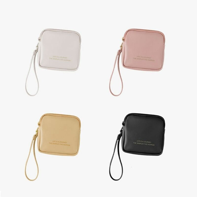 Key Bag Earbuds Earphone Holder Coin Purse Storage Case Sanitary Napkin Bag Lipstick Pouch PU Leather Storage Bag Cosmetic Bag