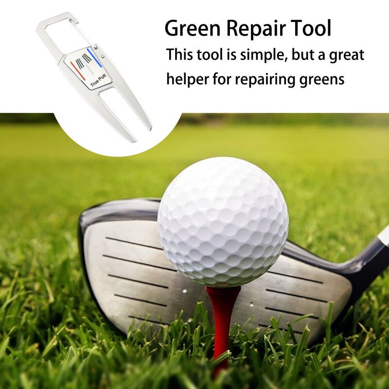 2 Stück Golf Divot Tool Golf liefert faltbare Werkzeug Pitch Groove Reiniger Golf Reparatur Greens Divot Zubehör Werkzeug Weihnachten Gif