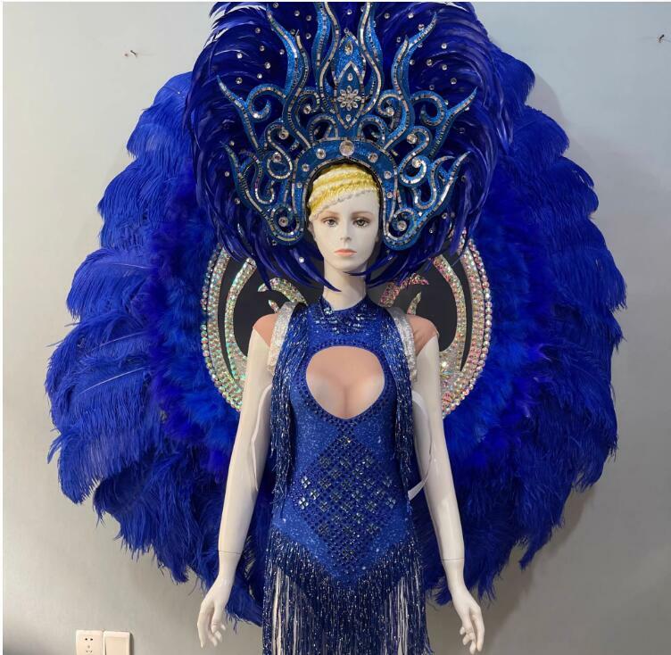 Танцевальные костюмы для самбы, Бразильский карнавал, открытие бара для танцев, головной убор с перьями
