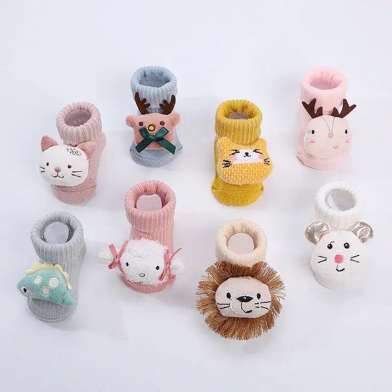 Kawaii Baumwolle weiche Socken für Neugeborene Baby Cartoon Tier 3d Puppe Socken für Jungen Mädchen Kleinkind Boden Socken