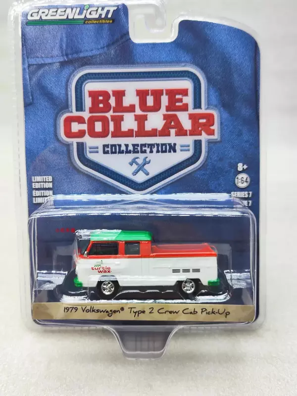 Diecast Metal Alloy Model Car Brinquedos para Coleção de Presente, 1:64, Volkswagen, Tipo 2, Crew Cab, Pickup, W1302
