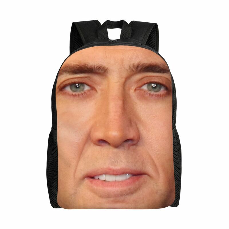 3D Printing Saint Nicolas Cage Backpacks Funny Meme School College Travel Bags Women Men Bookbag Fits Large Capacity Backpack