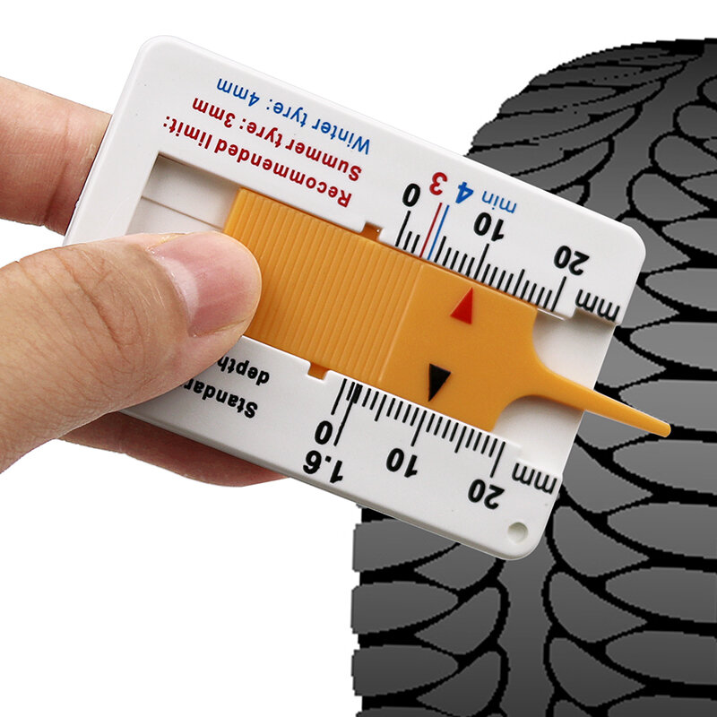 자동차 타이어 트레드 깊이 표시계 게이지 게이지, 오토바이 트레일러 밴 휠 측정 도구, 측정 용품, 0-20mm