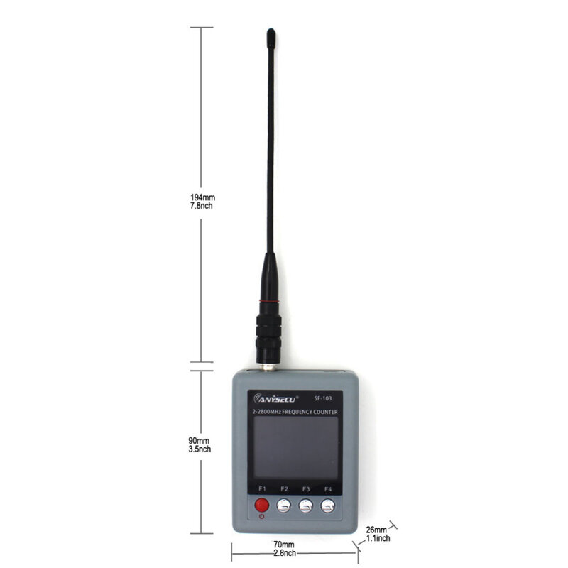 ANYSECU SF-103 Frequency Counter 2MHz-2800MHz CTCSS/DCS Medidor de Frequência 2Gen Para DMR & Analógico Portátil Rádio Em Dois Sentidos Transceiver