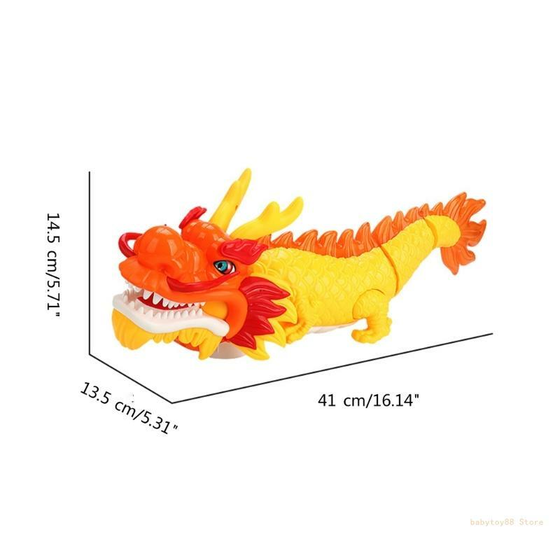 Y4UD Electric Wiggling Dancing Dragon Toy with Universal Wheel Interactive Kids Gift
