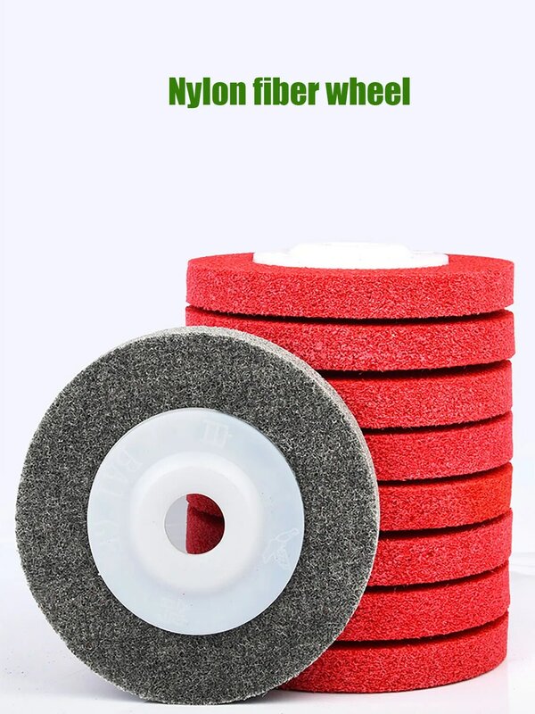 1 pz fibra ruota angolo ruota in Nylon lucidatura ruota in fibra metallo e lavorazione del grano del legno lucidatura sbavatura