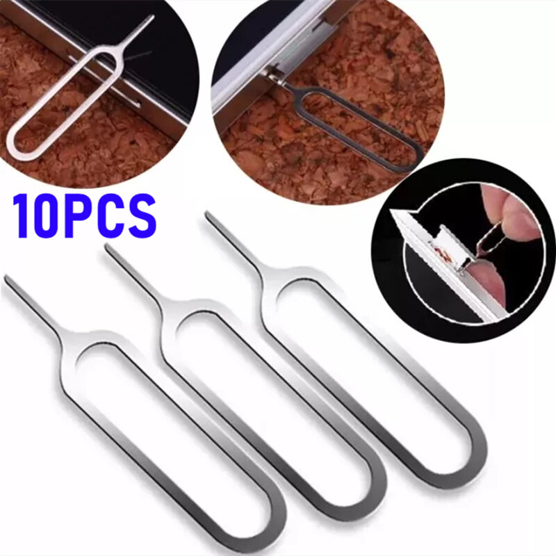 10pcs Eject Sim Card Tray Open Pin Needle Key Tool For Universal Mobile Phone For iPhone 12 13 11Pro For Samsung Xiaomi Redmi