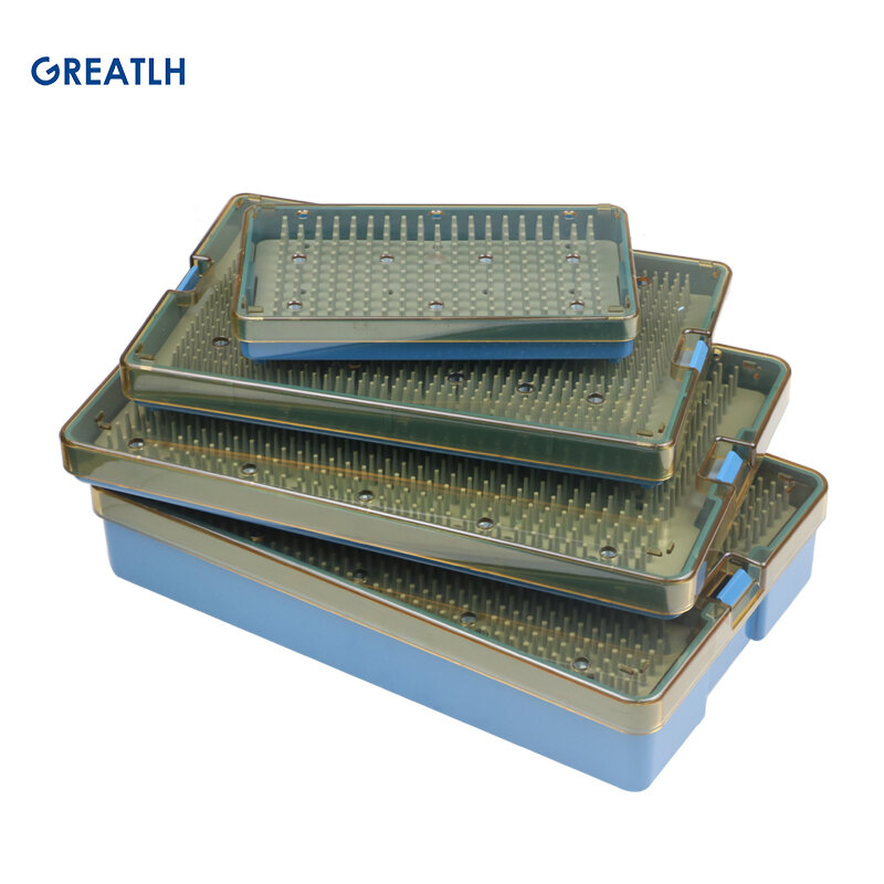 シリコン滅菌トレイケースボックスエレガントな歯科機器消毒ボックス