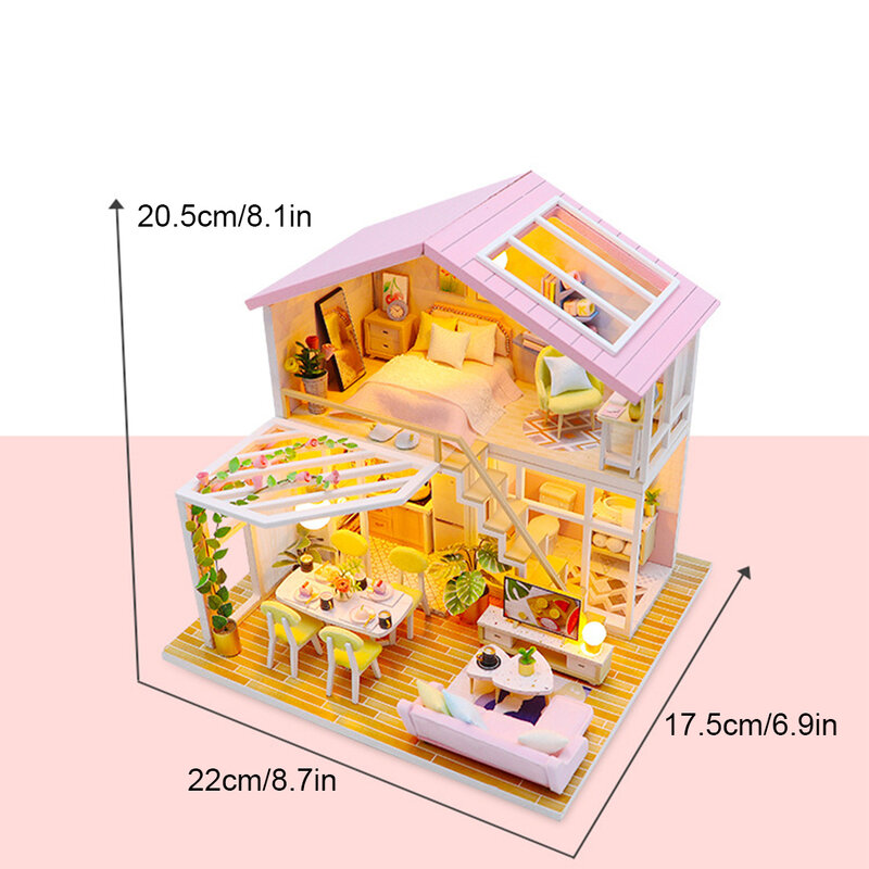 Wood Innovative Handmade DIY Dollhouse Unleash Creativity Today Impeccable Gift For Kids