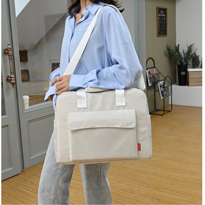 BYMONDY lekki przenośny damski walizka biznesowa wodoodporne torby na ramię mody 15. 6-calowy męski dokument torebka duża