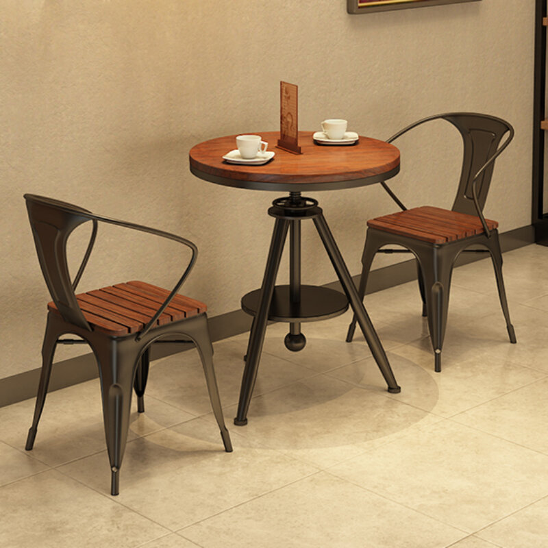 Металлические простые барные столы для ресторана, роскошные скандинавские ретро-столы для балкона, деревянные барные столы, уличная мебель для стойки, стол ZT50BT